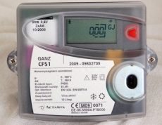 GANZ CF51 tip. elektronikus hőmennyiségmérő számlálómű