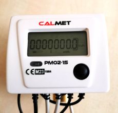 11___Calmet PM02 tip. ultrahangos kompakt hőmennyiségmérő fűtés-hűtés, kombinált üzemmódra NÁ15, Qp=1,5 m3/h, L=110 mm, MBus, MID hitelesítéssel